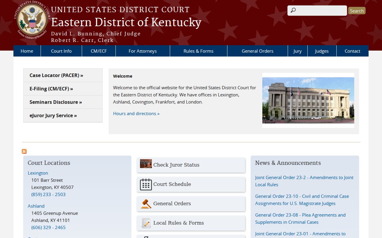Scott County federal criminal court district website