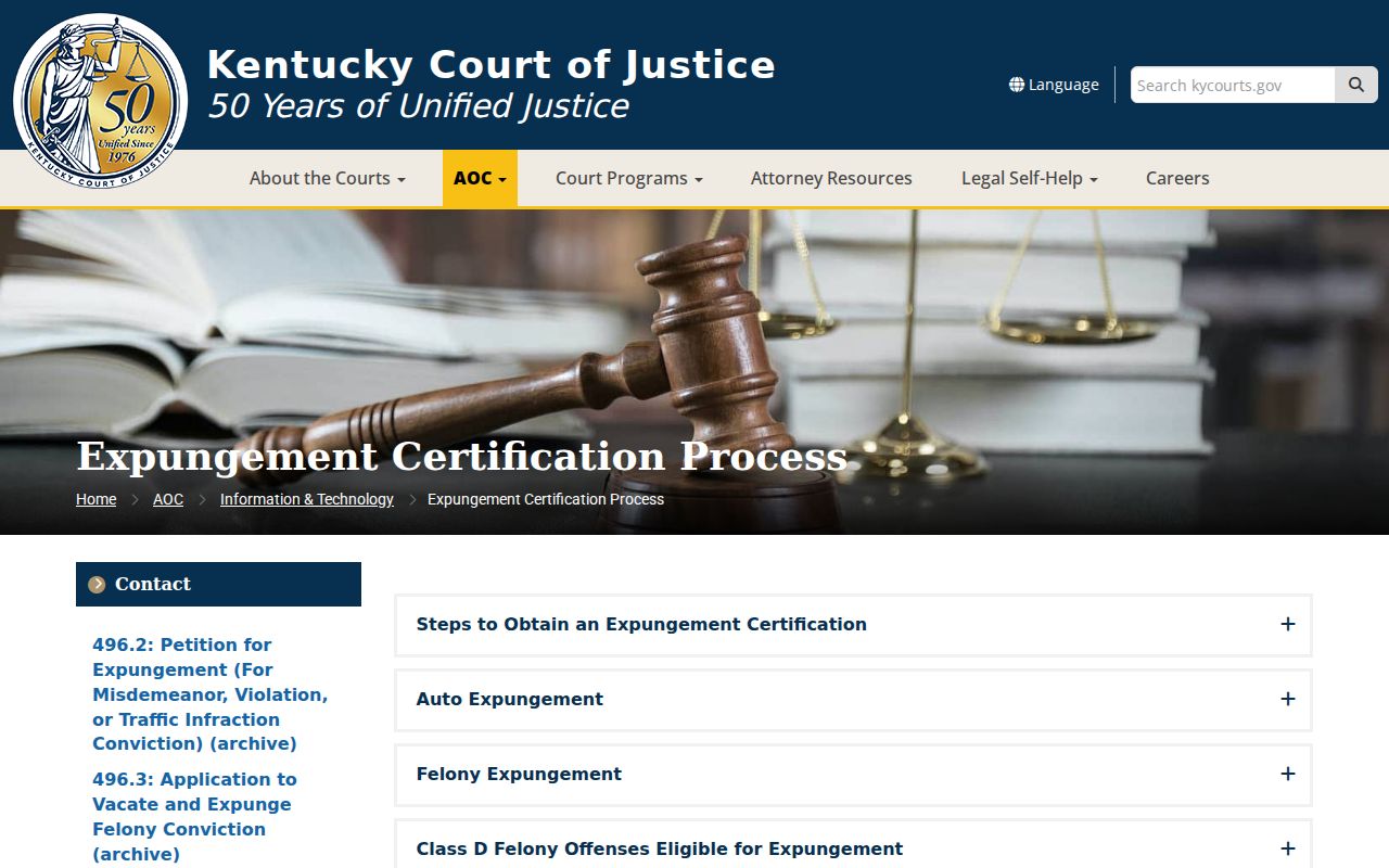 Scott County criminal record expungement process
