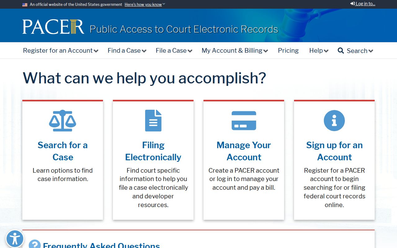 Scott County federal criminal record PACER access