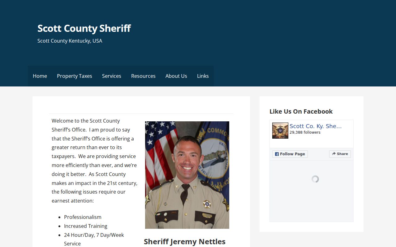 Scott County criminal history sheriff office website